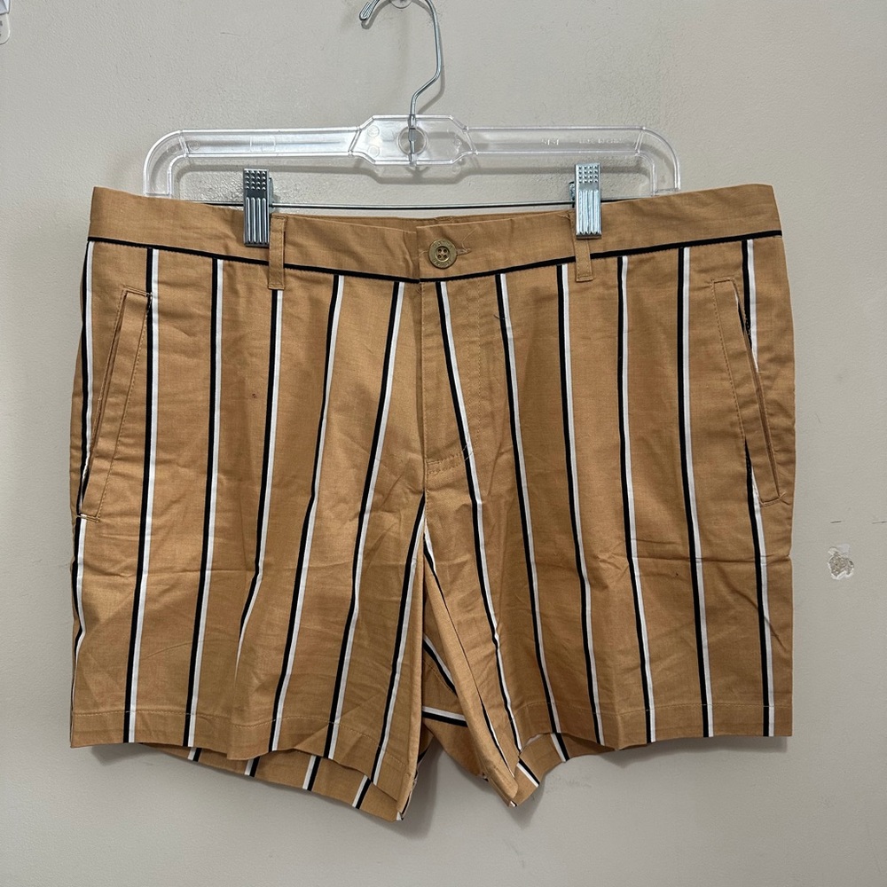 Parke & Ronen Tan Striped Shorts Men’s Size 34
